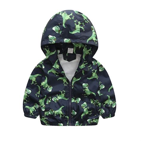 2 8t Baby Boys Jackets Cute Dinosaur Spring Autumn Zipper Coat Kids