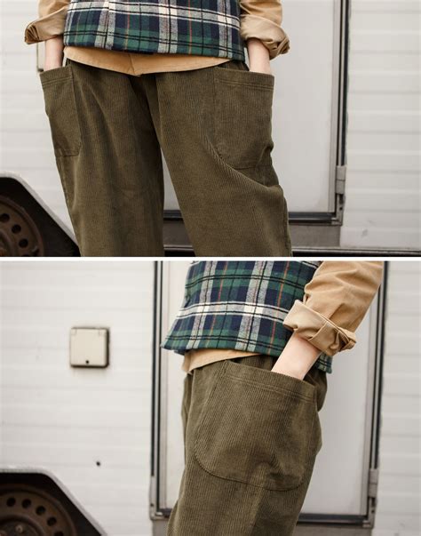 Corduroy Pants For Modern Hanbok Kpop Street Fashion Wide Leg Etsy