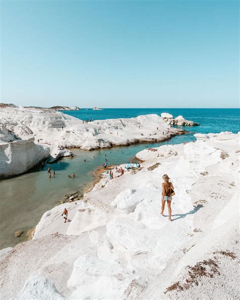 Sarakiniko Beach Milos Greece Travel Guide Via Find Us Lost Sarakiniko