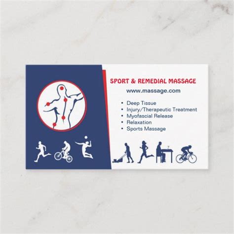 Business Card For Sport And Remedial Massage
