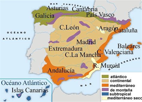 Mapa Climas Espana