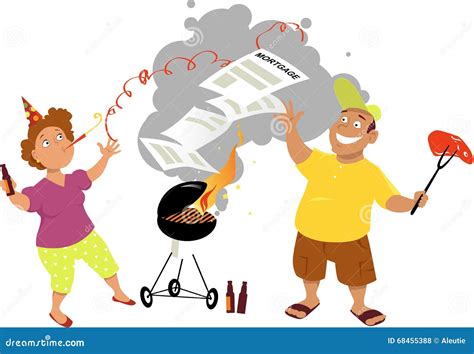 Mortgage Burning Party Stock Vector Illustration Of People 68455388