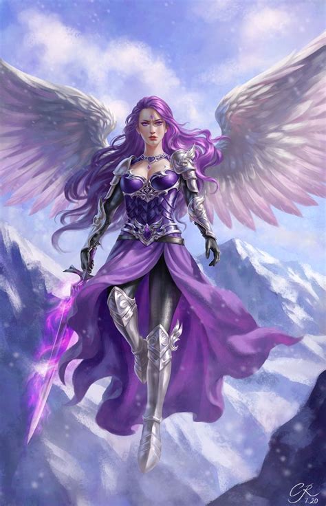 Commission Tyria By Crystalrain On Deviantart Anime Angel Girl Fantasy Art Angels Angel