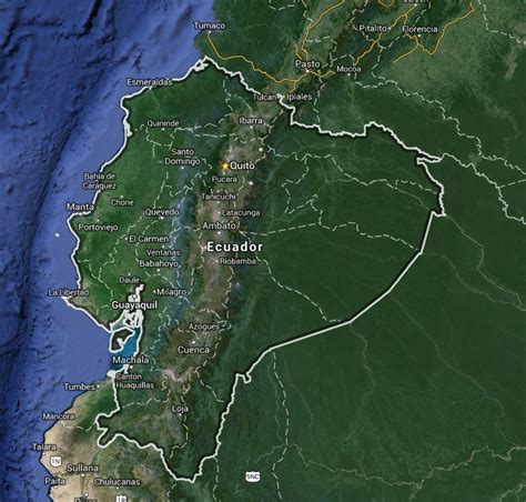 Mapa Satelital De Ecuador Ecuador Noticias