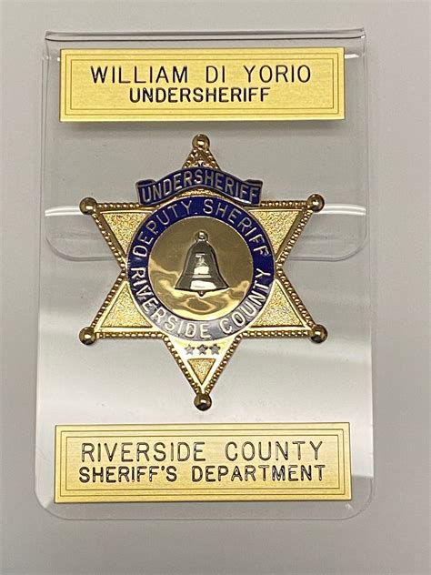 Riverside County Sheriff Badge Pid Folded And Has Two Plates Er Badge