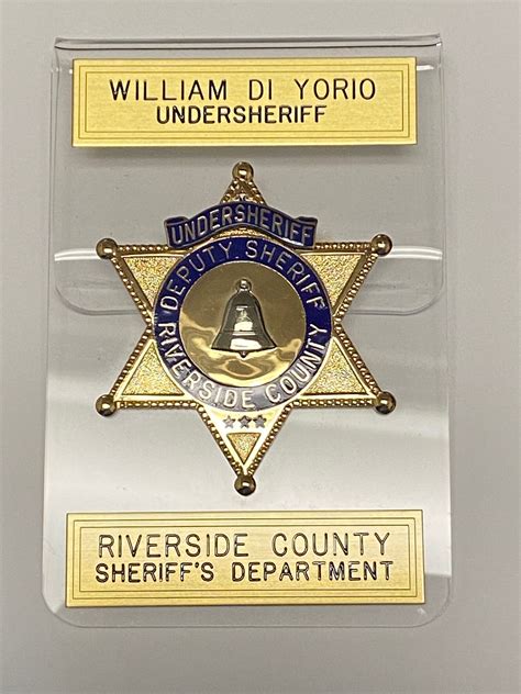 RIVERSIDE COUNTY SHERIFF BADGE, PID FOLDED, AND HAS TWO PLATES - ER Badge