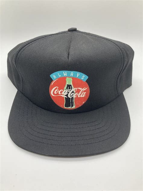 Coca Cola Always Hat Snapback Cap Logo Black Red Made Gem
