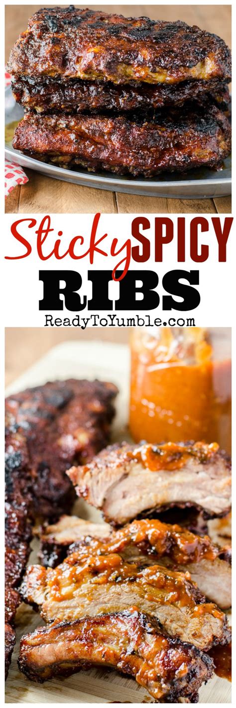 Sticky Spicy Ribs Ready To Yumble Recipe Food Processor Recipes