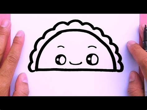 How To Draw A Cute Taco Step By Step Very Easy Draw Cute