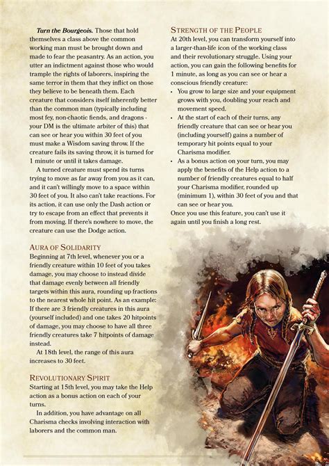 Dnd 5e Homebrew — Oath Of The Common Man Paladin By
