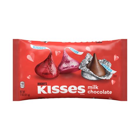 Hersheys Kisses Milk Chocolate Valentines Day Candy 11 Oz Bag