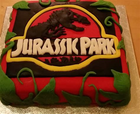 Jurassic Park Themed Birthday Cake Etsy