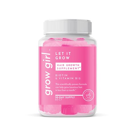 Biotin supplements are available without a prescription. Grow Girl Let It Grow Hair Growth Supplements Biotin ...