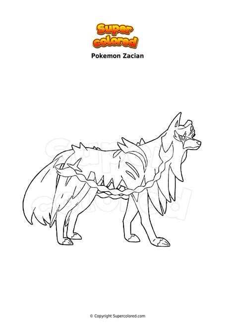 Coloring Page Pokemon Zacian