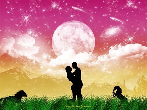 Free Scenery Wallpaper Includes A Young Couple Can See Nothing Else