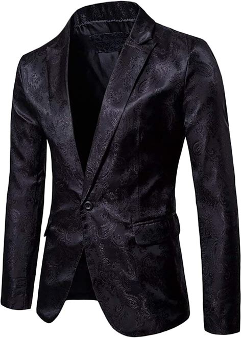HX fashion Giacca da Uomo Blazer Manica Lunga Elegante da Uomo Taglie ...