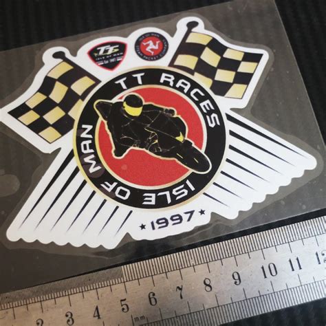 1PCS Moto Car Styling Decals For TT Isle Of Man Races Reflective