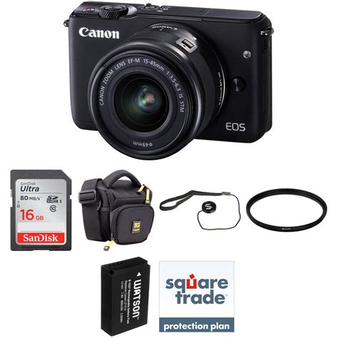 Canon Eos M10 Mirrorless Digital Camera With 15 45mm Lens Deluxe