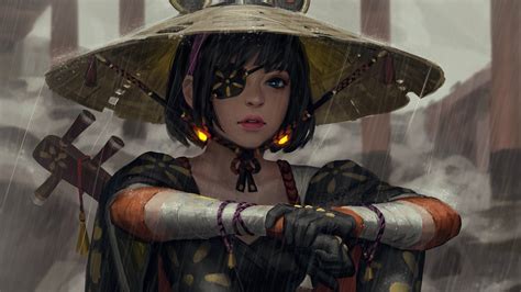 Japanese Female Samurai Backiee