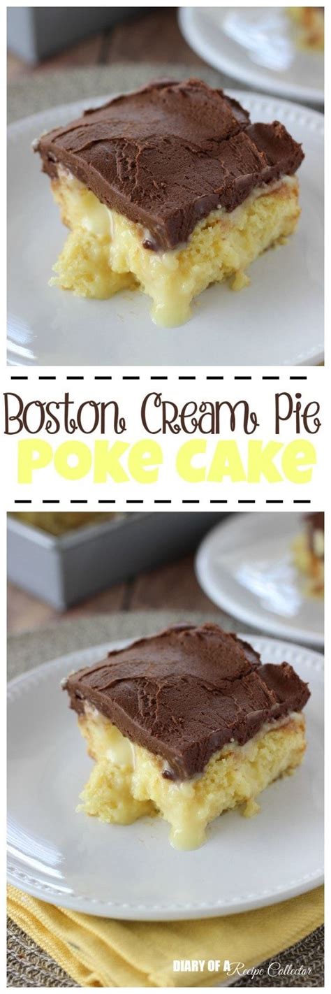 This post may contain affiliate links or ads. Boston Cream Pie Poke Cake | Recipe | Boston cream pie ...