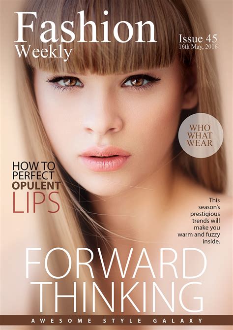 Fashion Magazine Cover Design Templates