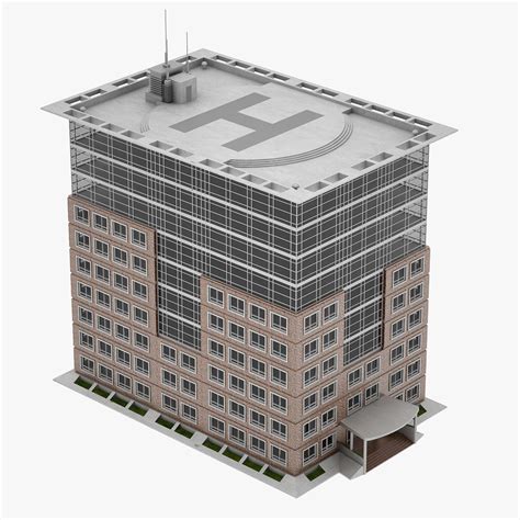3d Model Office Building 002 Cgtrader