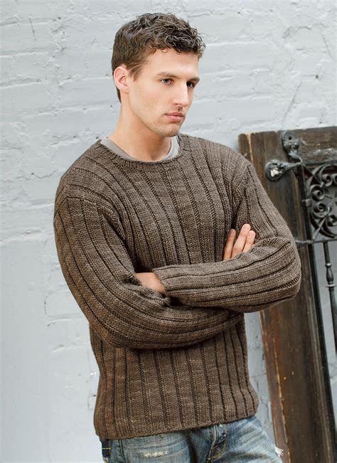 Rib Knit Sweater Mens