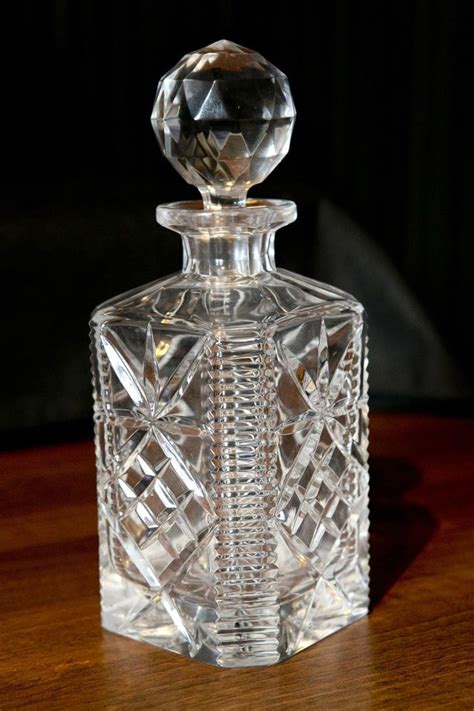 Stunning Heavy Cut Lead Crystal Whisky Brandy Decanter £3598