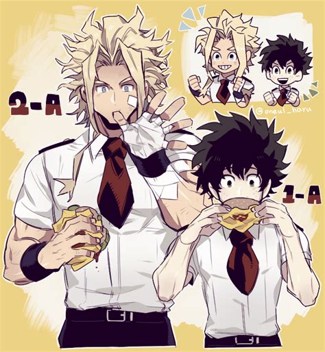 Midoriya Izuku All Might And Yagi Toshinori Boku No Hero Academia