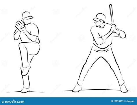Baseball Players Stock Illustration Illustration Of Catch 18095459