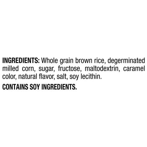 Caramel Rice Cakes Nutrition Facts