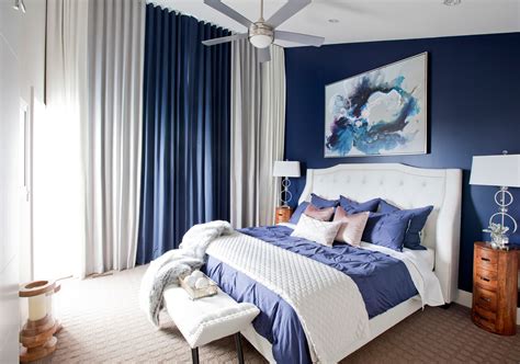 Lavish Blue And White Master Bedroom White Master Bedroom Home