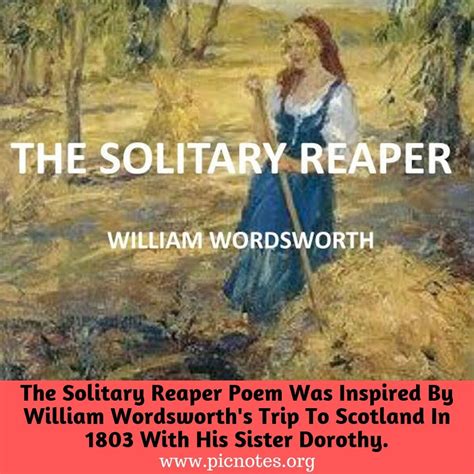 The Solitary Reaper Is One Of William Wordsworths Best Known Post