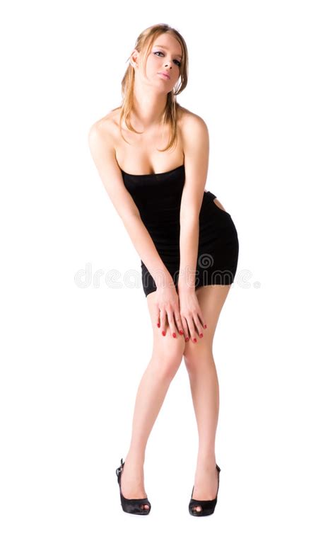 levantando o vestido vermelho da mulher foto de stock imagem de forma posing 25010640