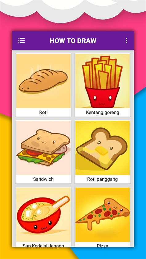 Cara menggambar makanan lucu APK untuk Unduhan Android
