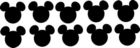 Disney Mickey Mouse Head Die Cuts 10piece 5 Inches Wide