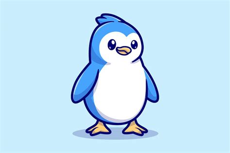 Cute Baby Penguin Cartoon Illustration Graphics Envato Elements