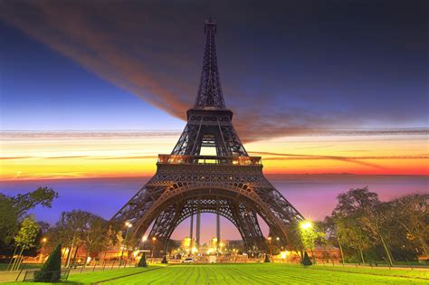 Download Wallpaper Sunset France Eiffel Tower Paris Sky 2048x1365