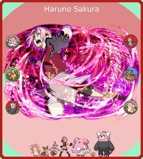 Sakura Haruno Pokemon X Naruto Team By Luxrayheart On Deviantart