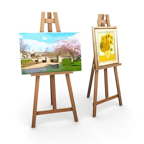 Painting Easels 3d Obj