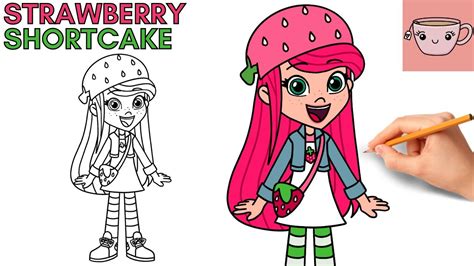 how to draw strawberry shortcake berry in the big city cute easy step by step drawing