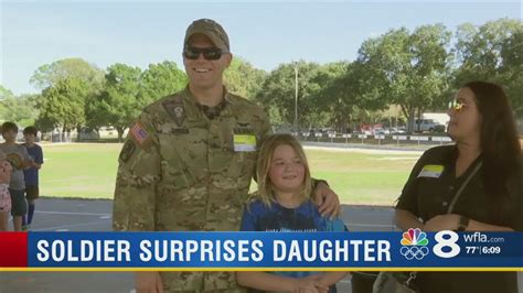 army dad surprises daughter with homecoming at pinellas co school youtube