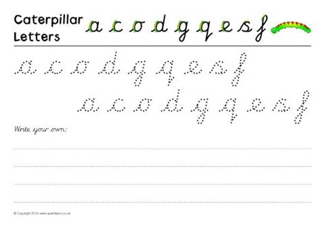 letter formation practise sheets cursive sb