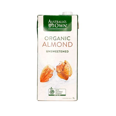 Australias Own Organic Almond Milk Unsweetened 1l Biviano And Sons