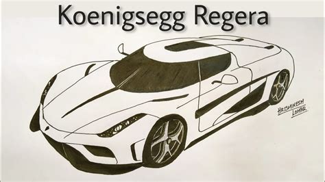 How To Draw A Koenigsegg Regera Youtube