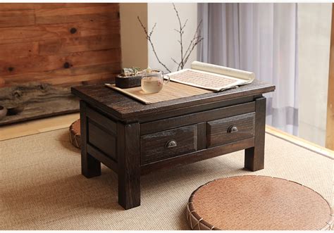 Japanese Antique Furniture Tea Table Wooden Storage