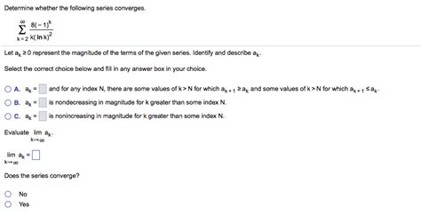 Solved Determine Whether The Following Series Converges