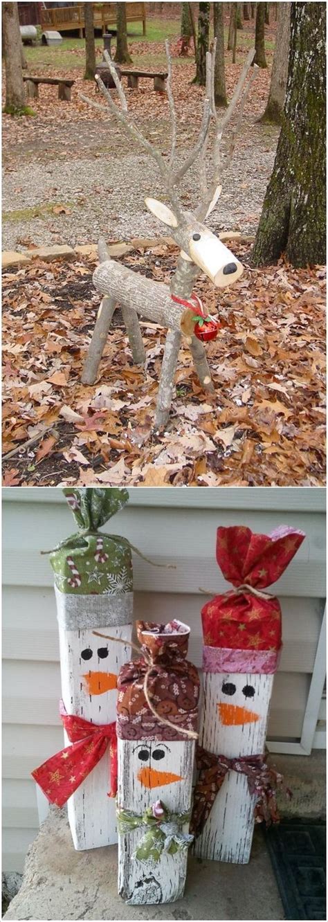 These Wooden Diy Outdoor Winter And Christmas Decorations