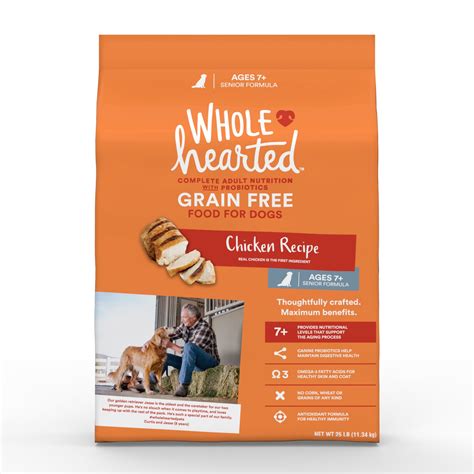 Wholehearted Grain Free Senior Chicken Recipe Dry Dog Food Petco