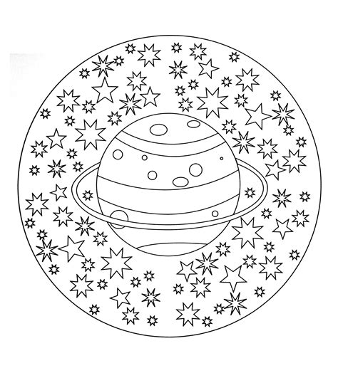 Maybe you would like to learn more about one of these? Free mandala to color : planet stars - M&alas Adult ...